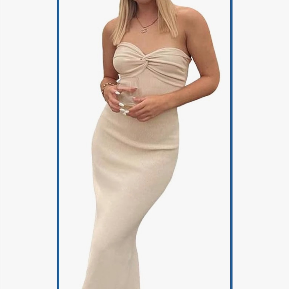 Woman’s twisted knot front ribbed knot dress
